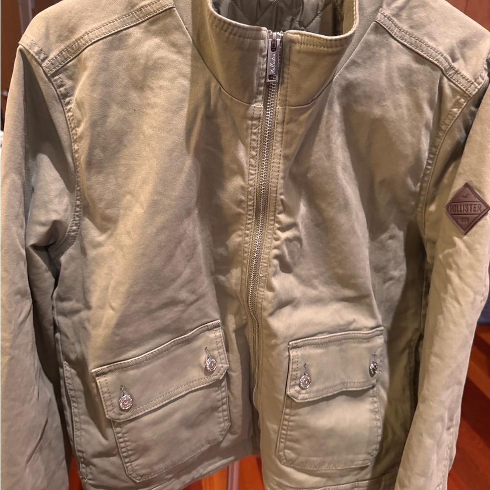 Hollister Olive Green Zip-Front Jacket
